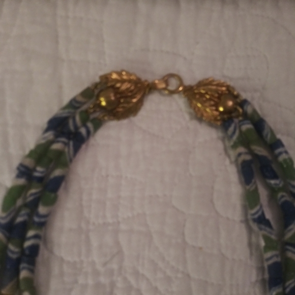 NWOT Harrod's Glass Bead Necklace w/ Gold Accents- Never Worn - Picture 4 of 7